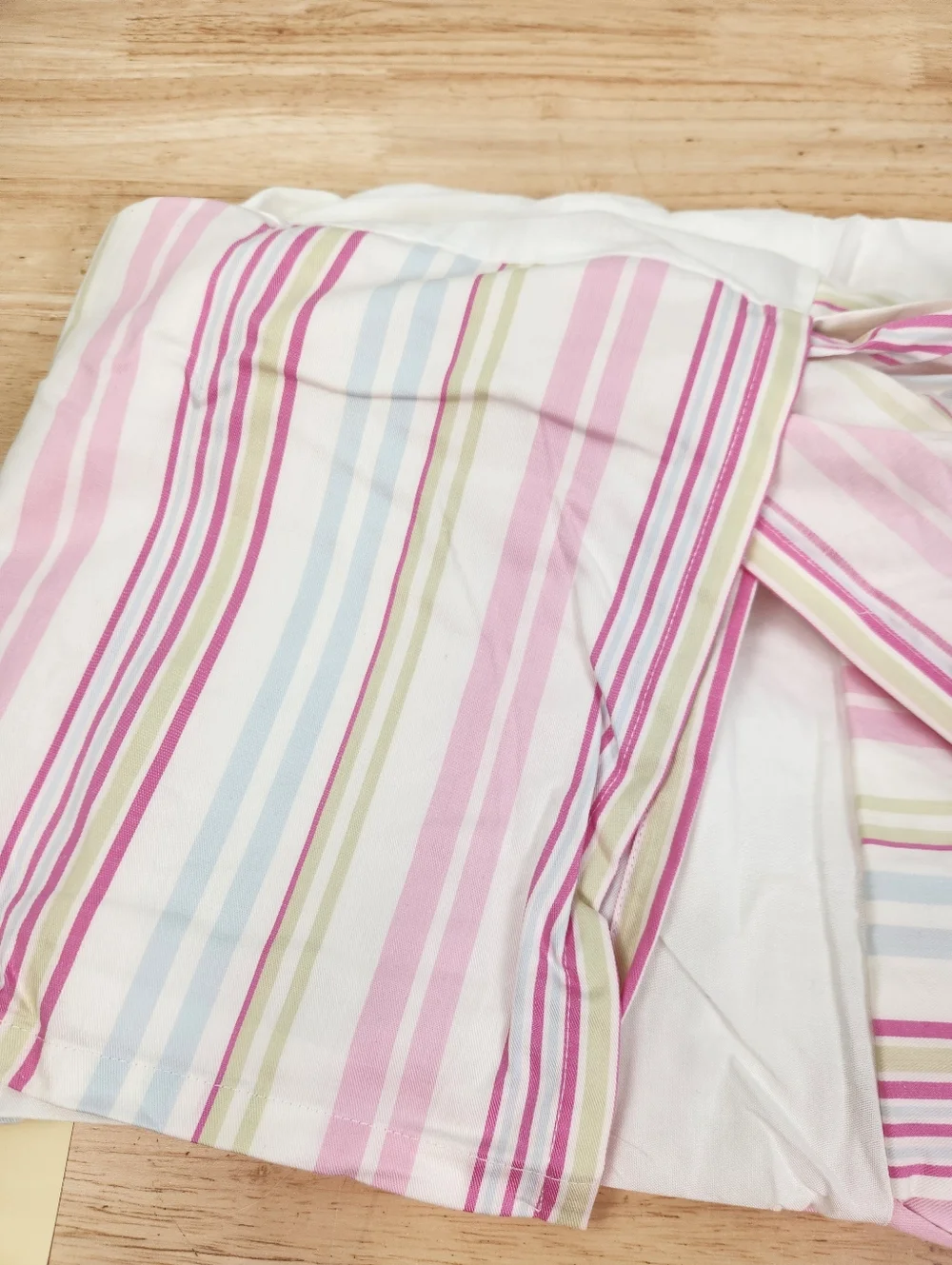 Pottery Barn Kids Sophie Striped Crib Bedskirt Colorful Pleated NOS Pastel